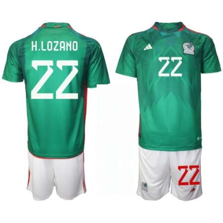 Jalkapallo Pelipaidat/Peliasut Meksiko Hirving Lozano 22 Lasten Kotipelipaita Mm-Kisat 2022 Jalkapallo Pelipaidat/Peliasut Meksiko Hirving Lozano 22 Lasten Kotipelipaita Mm-Kisat 2022